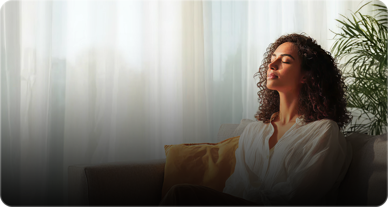 Happy family enjoying comfort