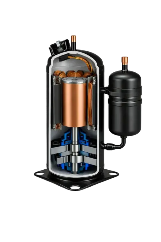 Dual-Rotary Inverter Compressor